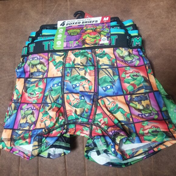 Boys' Athletic Boxer Briefs - Minecraft & Ninja Turtles - Size M(8) - Picture 4 of 6